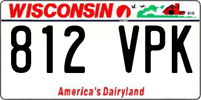 WI license plate 812VPK