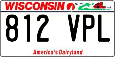 WI license plate 812VPL