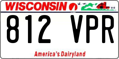 WI license plate 812VPR