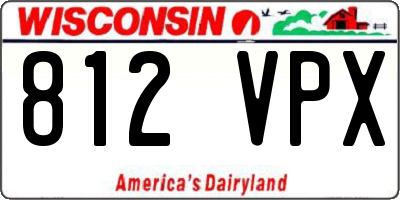 WI license plate 812VPX