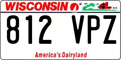 WI license plate 812VPZ