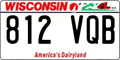 WI license plate 812VQB