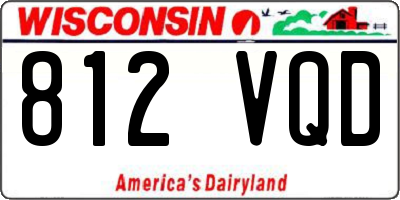 WI license plate 812VQD