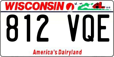 WI license plate 812VQE