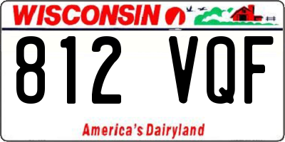 WI license plate 812VQF
