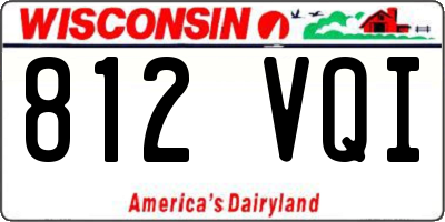 WI license plate 812VQI