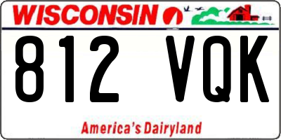 WI license plate 812VQK