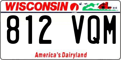 WI license plate 812VQM