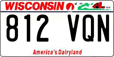 WI license plate 812VQN