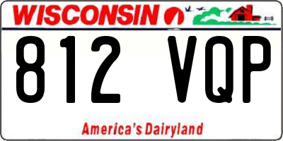 WI license plate 812VQP