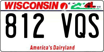 WI license plate 812VQS