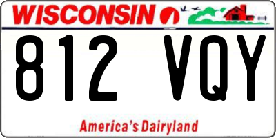 WI license plate 812VQY