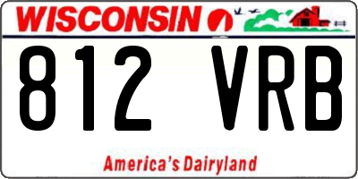 WI license plate 812VRB