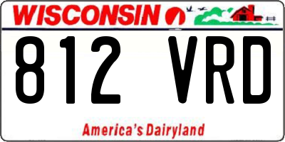 WI license plate 812VRD