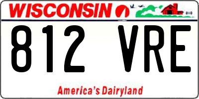 WI license plate 812VRE