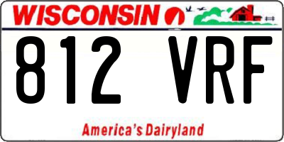 WI license plate 812VRF