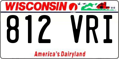 WI license plate 812VRI