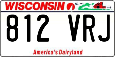 WI license plate 812VRJ