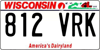 WI license plate 812VRK