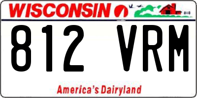WI license plate 812VRM
