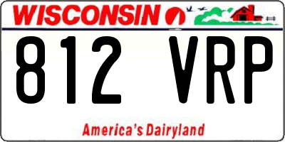 WI license plate 812VRP