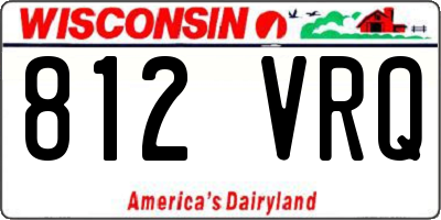 WI license plate 812VRQ