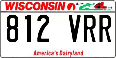 WI license plate 812VRR