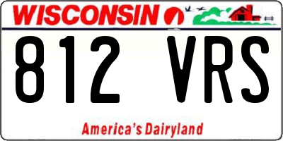 WI license plate 812VRS