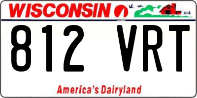 WI license plate 812VRT