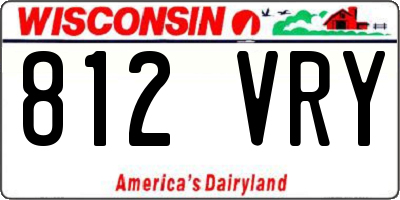 WI license plate 812VRY