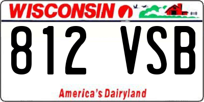 WI license plate 812VSB