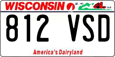 WI license plate 812VSD