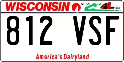 WI license plate 812VSF