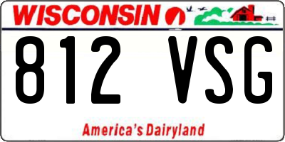 WI license plate 812VSG
