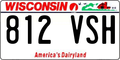 WI license plate 812VSH