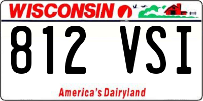 WI license plate 812VSI