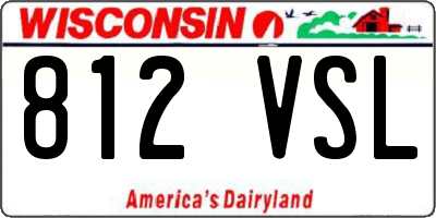 WI license plate 812VSL