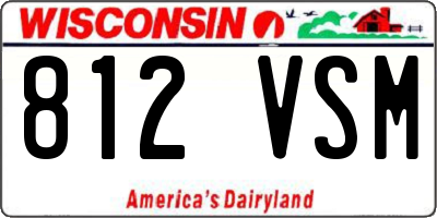 WI license plate 812VSM