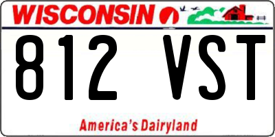 WI license plate 812VST