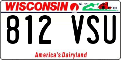 WI license plate 812VSU