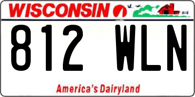 WI license plate 812WLN