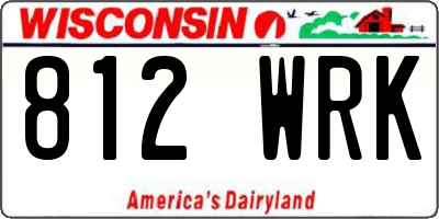 WI license plate 812WRK