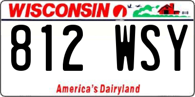 WI license plate 812WSY