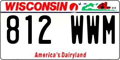 WI license plate 812WWM