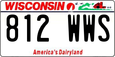 WI license plate 812WWS