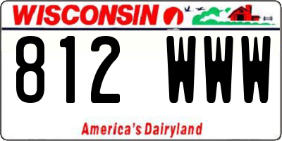 WI license plate 812WWW