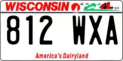 WI license plate 812WXA