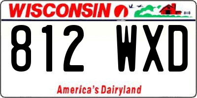 WI license plate 812WXD