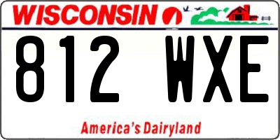 WI license plate 812WXE