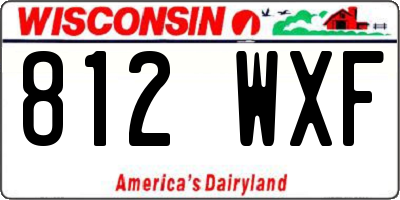 WI license plate 812WXF